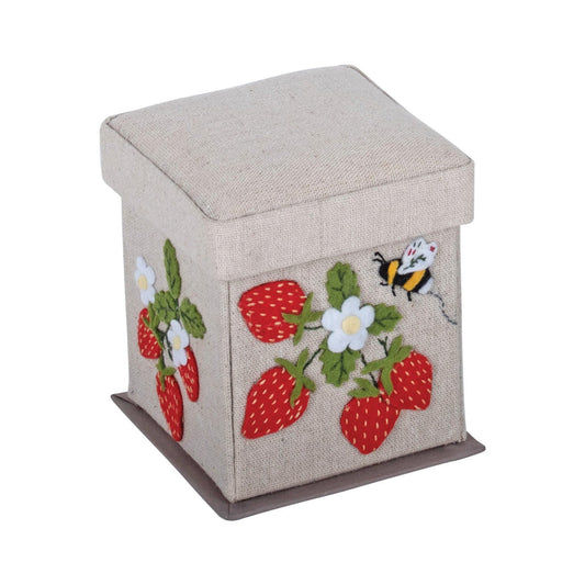 Strawberry Greenhouse Sewing Kit - Victorian Square with Embroidered Appliqué - Home - Crafts