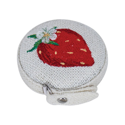 Strawberry Greenhouse Tape Measure - Embroidered Linen 150cm/60" Measure - Home - Crafts