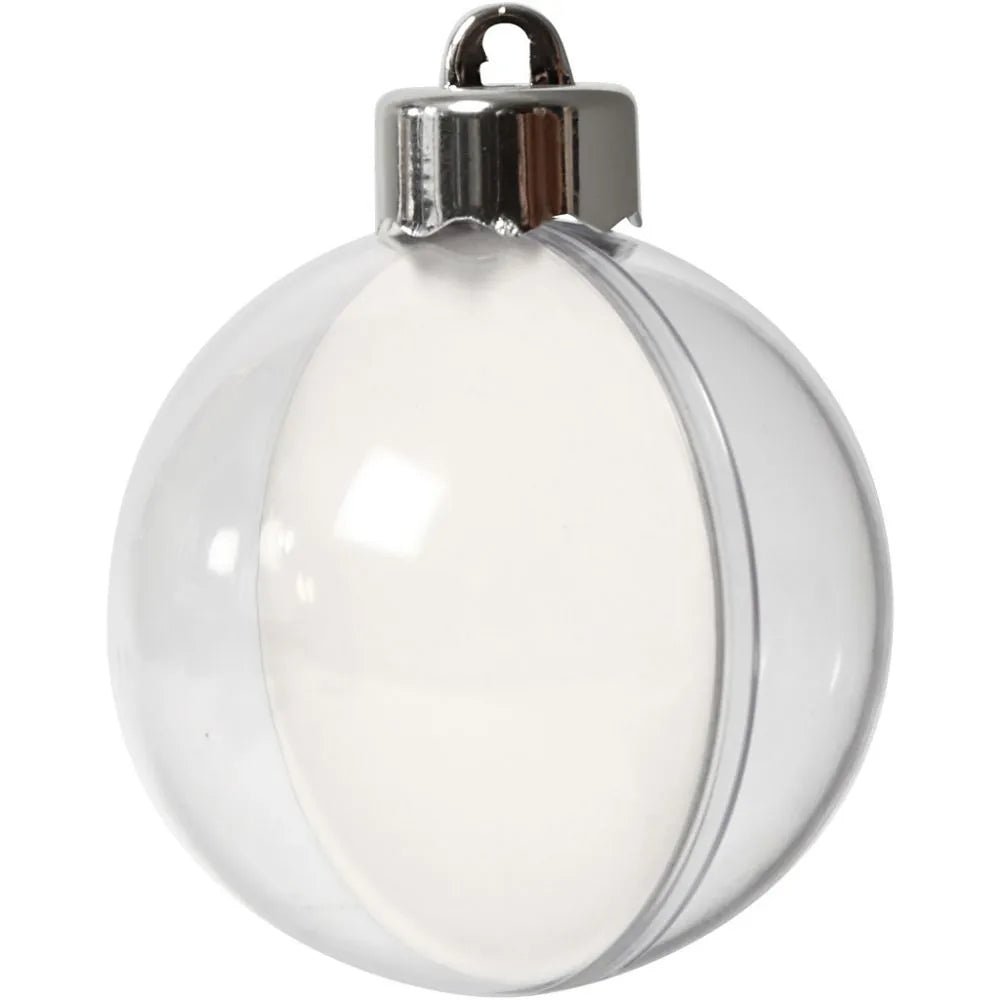 Transparent Plastic Baubles Assorted Diameter Christmas Hanging Decoration Craft