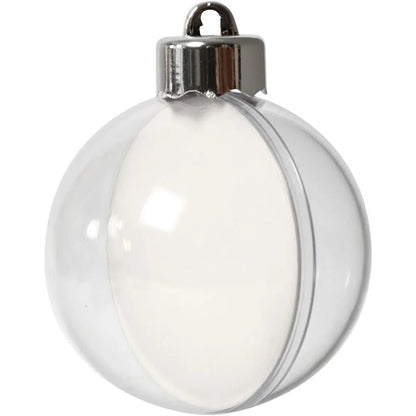 Transparent Plastic Baubles Assorted Diameter Christmas Hanging Decoration Craft