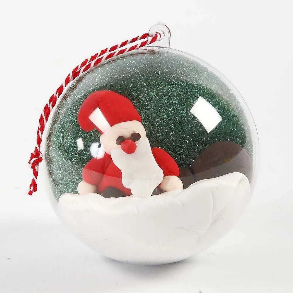 Transparent Plastic Baubles Assorted Diameter Christmas Hanging Decoration Craft