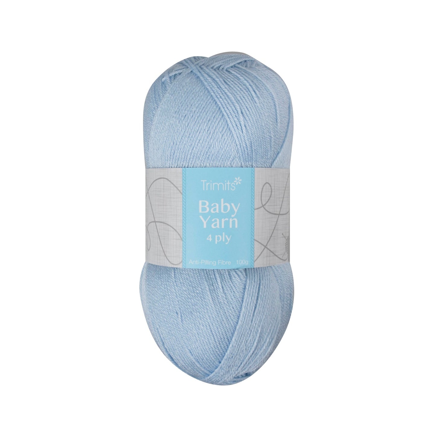 Trimits Baby Blue Soft Anti - Pilling 4 Ply Baby Yarn - 400m Fine Acrylic Knitting - Home - Crafts