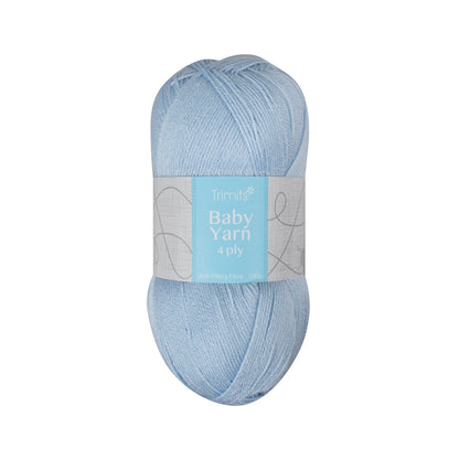 Trimits Baby Blue Soft Anti - Pilling 4 Ply Baby Yarn - 400m Fine Acrylic Knitting - Home - Crafts