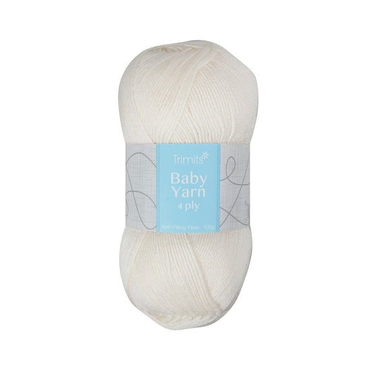 Trimits Baby Yarn Cream Soft Anti - Pilling 4 Ply - 400m Fine Acrylic Knitting - Home - Crafts