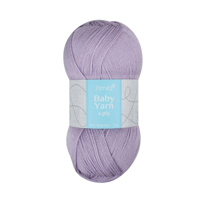 Trimits Baby Yarn Lilac Soft Anti - Pilling 4 Ply - 400m Fine Acrylic Knitting - Home - Crafts