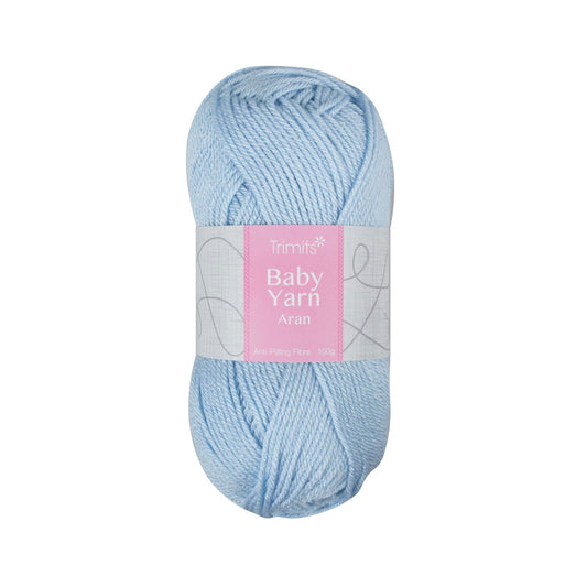 Trimits Blue Aran Baby Yarn - 165m Anti - Pilling Acrylic Yarn for Knitting & Crochet (6 - Pack) - Home - Crafts