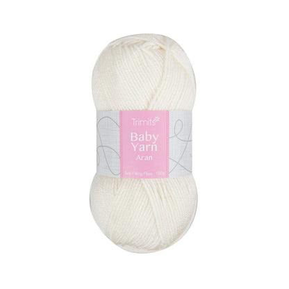 Trimits Cream Aran Baby Yarn - 165m Anti - Pilling Acrylic Yarn for Knitting & Crochet (6 - Pack) - Home - Crafts