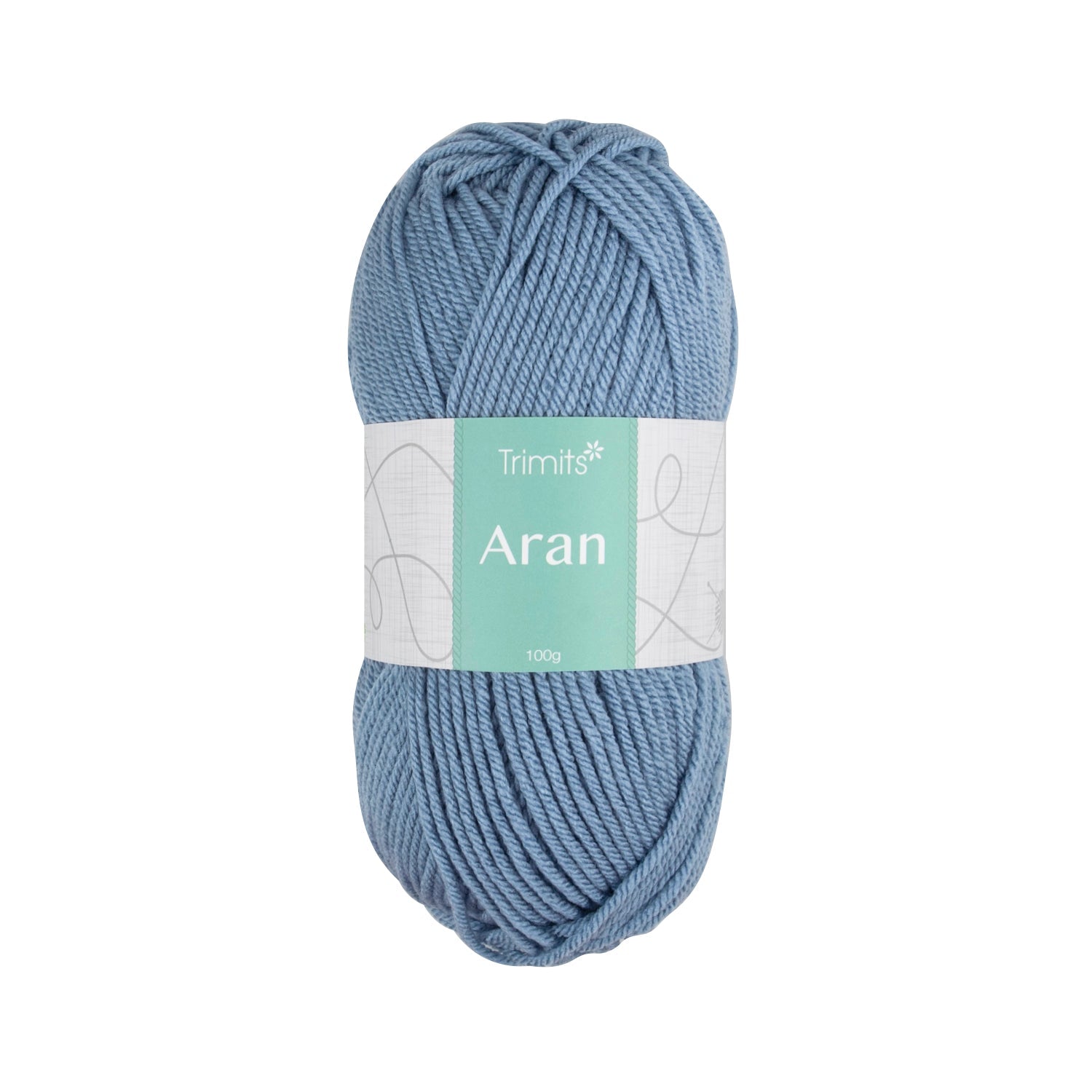 Trimits Denim Blue Classic Aran Weight Acrylic Yarn - 165m Soft Knitting & Crochet Yarn (6 - Pack) - Home - Crafts
