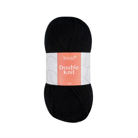 Trimits Double Knitting Black Value Acrylic Yarn - 280m Soft Mid - Weight Yarn for Knitting & Crochet (6 - Pack) - Home - Crafts