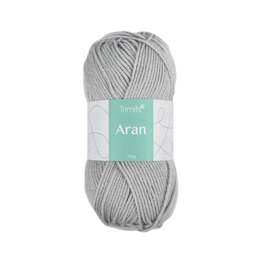 Trimits Grey Classic Aran Weight Acrylic Yarn - 165m Soft Knitting & Crochet Yarn (6 - Pack) - Home - Crafts