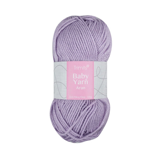 Trimits Lilac Aran Baby Yarn - 165m Anti - Pilling Acrylic Yarn for Knitting & Crochet (6 - Pack) - Home - Crafts