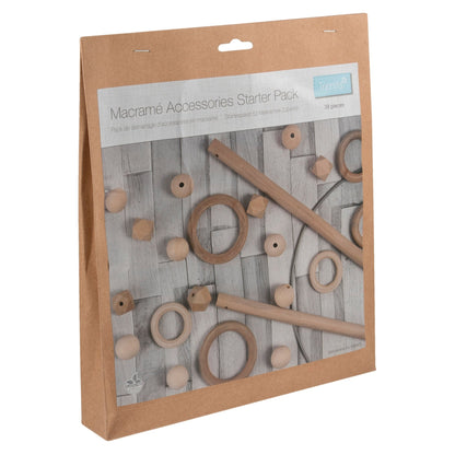 Trimits Macramé Accessories Pack - Assorted Colours Macramé Home Decoration hanging Crafts