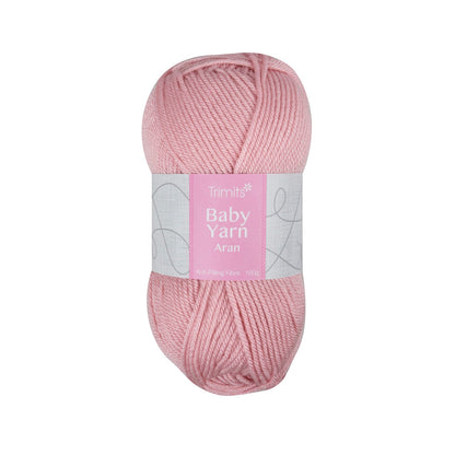 Trimits Pink Aran Baby Yarn - 165m Anti - Pilling Acrylic Yarn for Knitting & Crochet (6 - Pack) - Home - Crafts