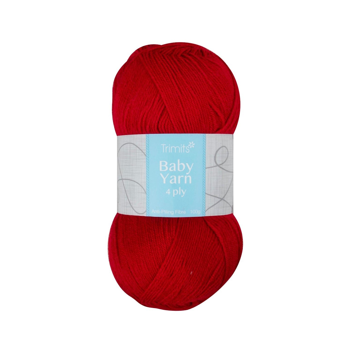 Trimits Red Soft Anti - Pilling 4 Ply Baby Yarn - 400m Fine Acrylic Knitting - Home - Crafts