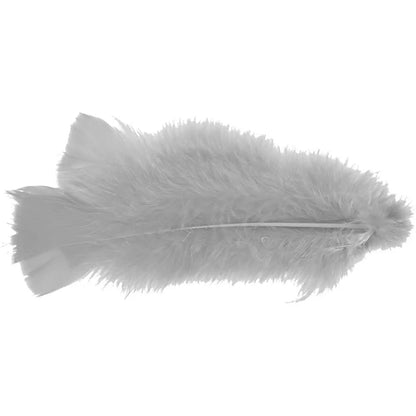 Turkey Feathers Craft Accessories Decoration 18 Bundles L:11-17 cm White