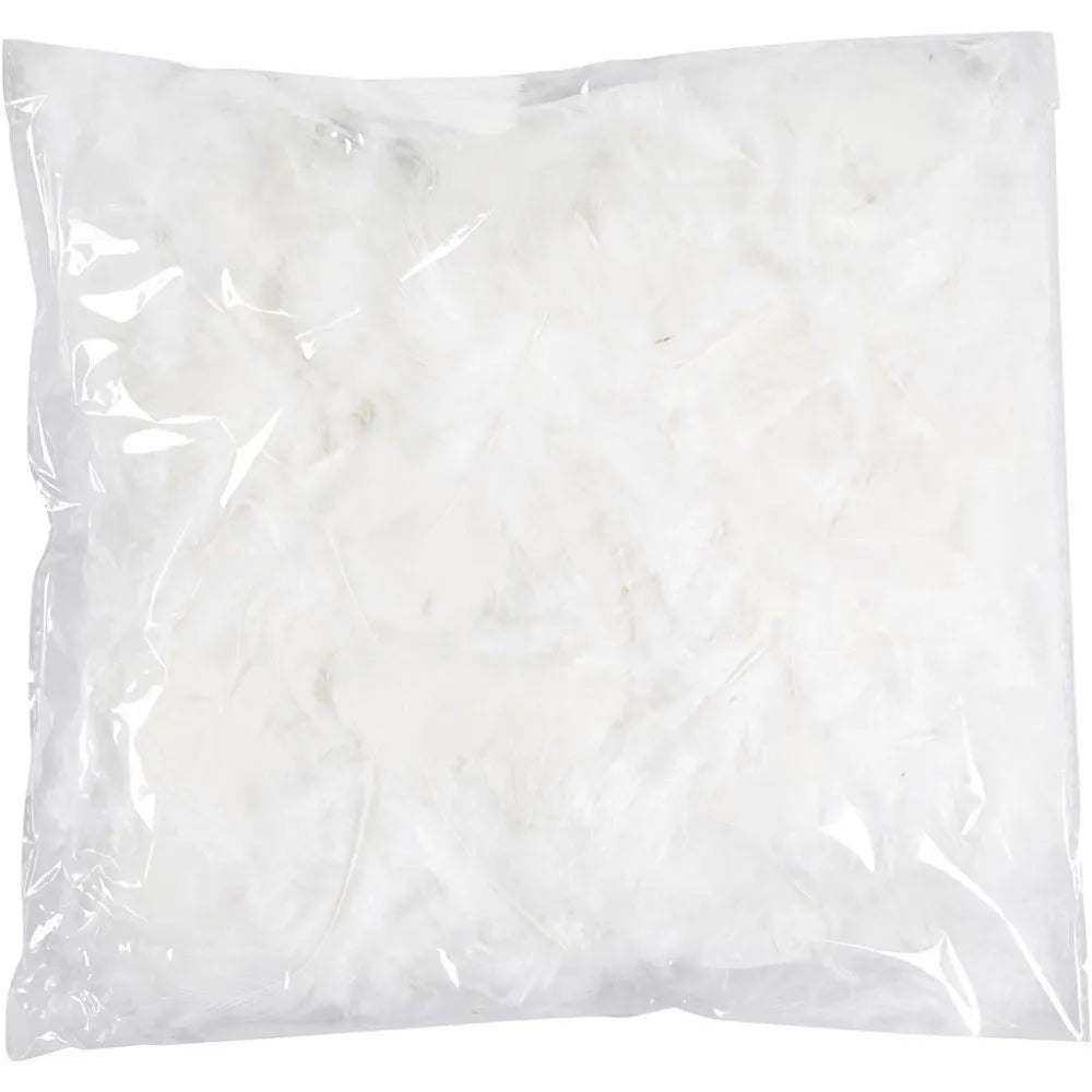 Turkey Feathers Craft Accessories Decoration Fine Quality 7-8 cm 50 g White