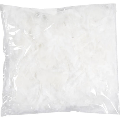 Turkey Feathers Craft Accessories Decoration Fine Quality 7-8 cm 50 g White