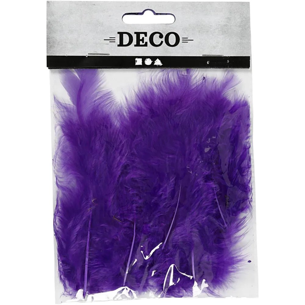 Turkey Feathers Craft Wedding Decoration 15 Pcs 5-12cm Embellishment Purple