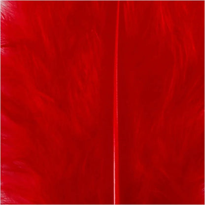 Turkey Feathers Craft Wedding Decoration 15 Pcs 5-12cm Embellishment Red