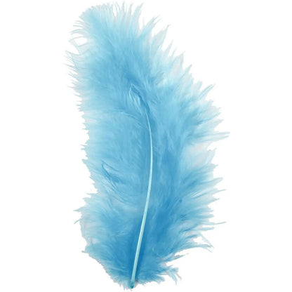 Turkey Feathers Craft Wedding Decoration 15 Pcs 5-12cm Embellishment Turquoise