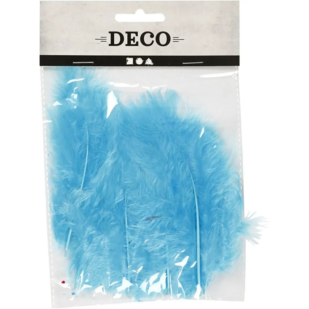 Turkey Feathers Craft Wedding Decoration 15 Pcs 5-12cm Embellishment Turquoise