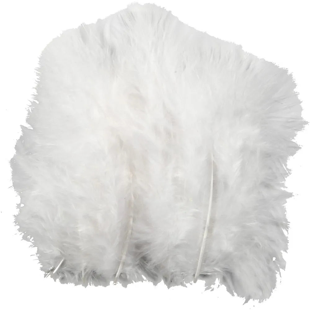 Turkey Feathers Craft Wedding Decoration 15 Pcs 5-12cm Embellishment White