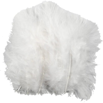 Turkey Feathers Craft Wedding Decoration 15 Pcs 5-12cm Embellishment White