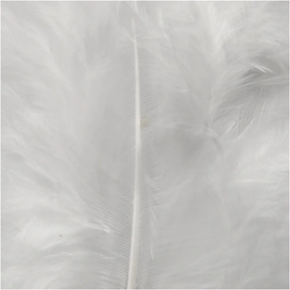Turkey Feathers Craft Wedding Decoration 15 Pcs 5-12cm Embellishment White