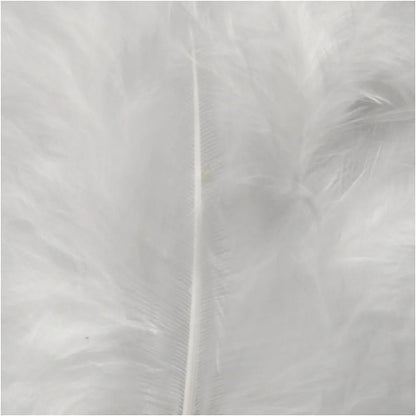 Turkey Feathers Craft Wedding Decoration 15 Pcs 5-12cm Embellishment White