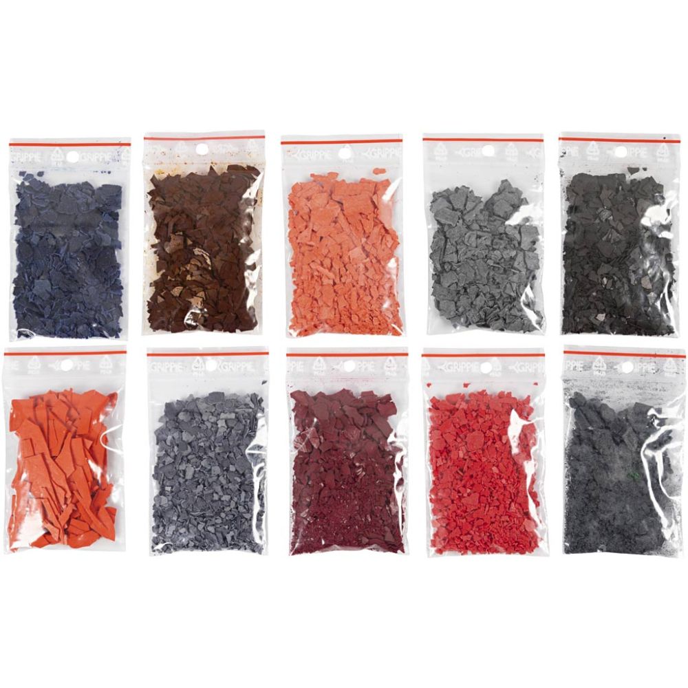 Universal Candle Dye Flakes - 10 - Color Set for Soy Wax, Paraffin & Candle Making (10g Each) - Home - Crafts