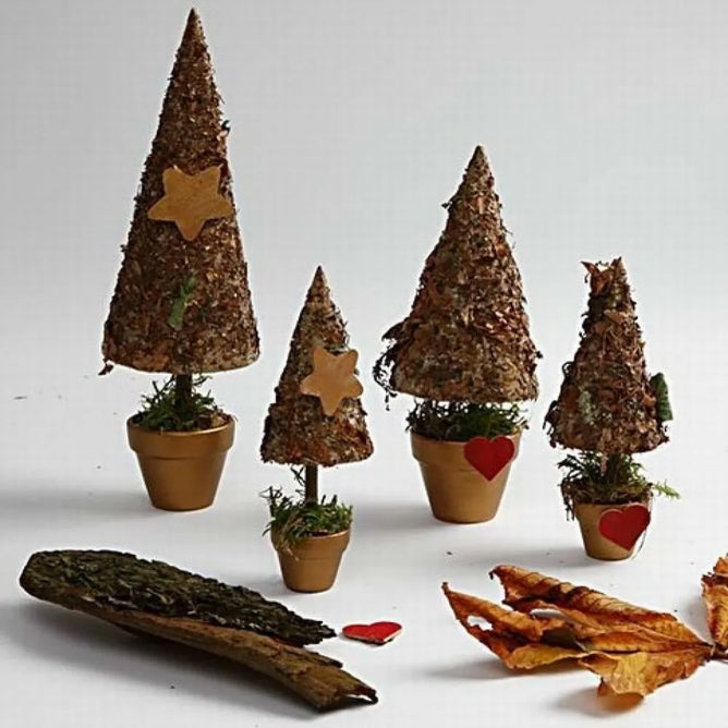 10 x Round Cardboard Cones H:8cm D:4cm Craft Handmade Paper Mache Create/Decorate