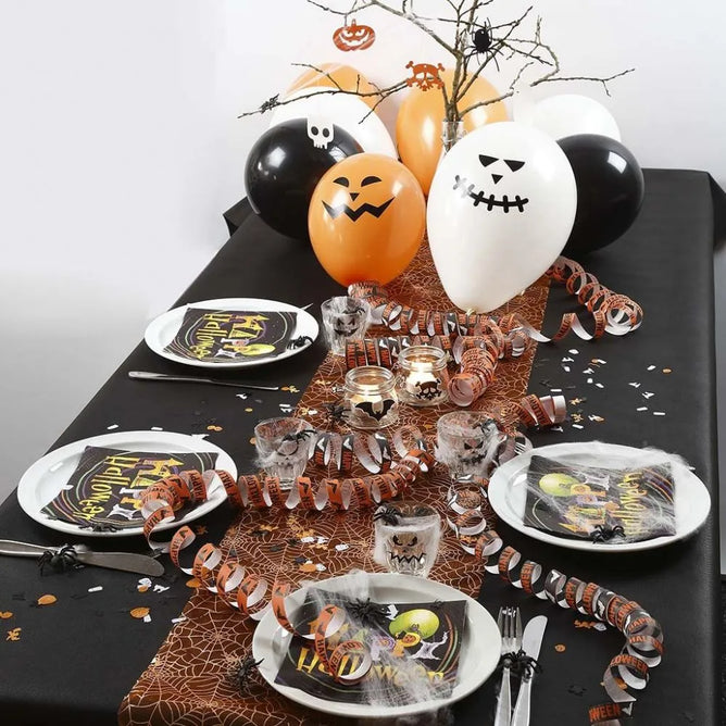 Halloween Table Runner Printed Roll Orange Christmas Decoration Crafts 29cm 3.5m