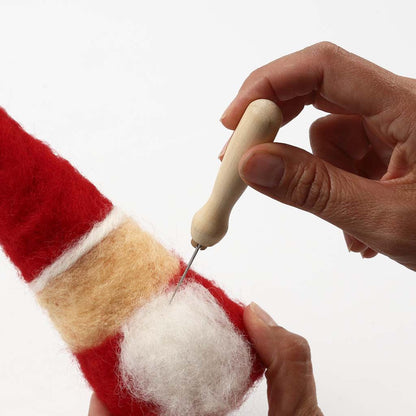 Needle-Felt Christmas Figures on Polystyrene Cones
