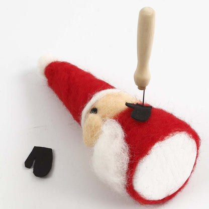 Needle-Felt Christmas Figures on Polystyrene Cones