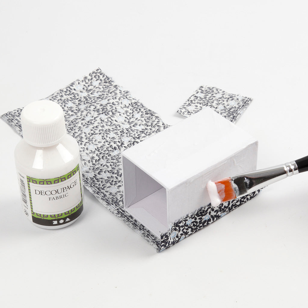 Papier-Mache Boxes with Fabric Decoupage