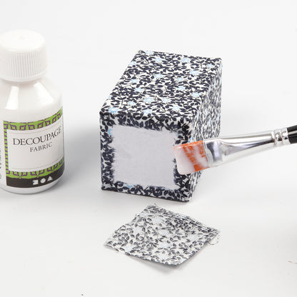 Papier-Mache Boxes with Fabric Decoupage