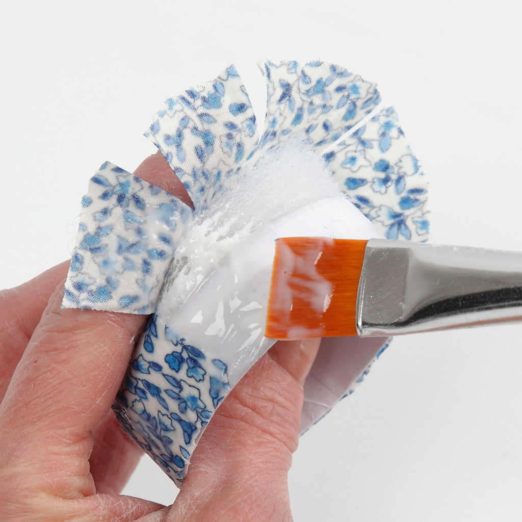Papier-Mache Boxes with Fabric Decoupage