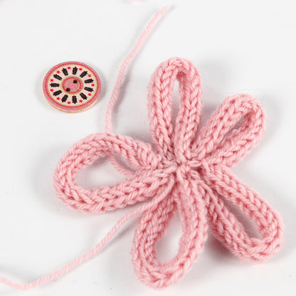 Hair Bands with Knitted Tube Flowers