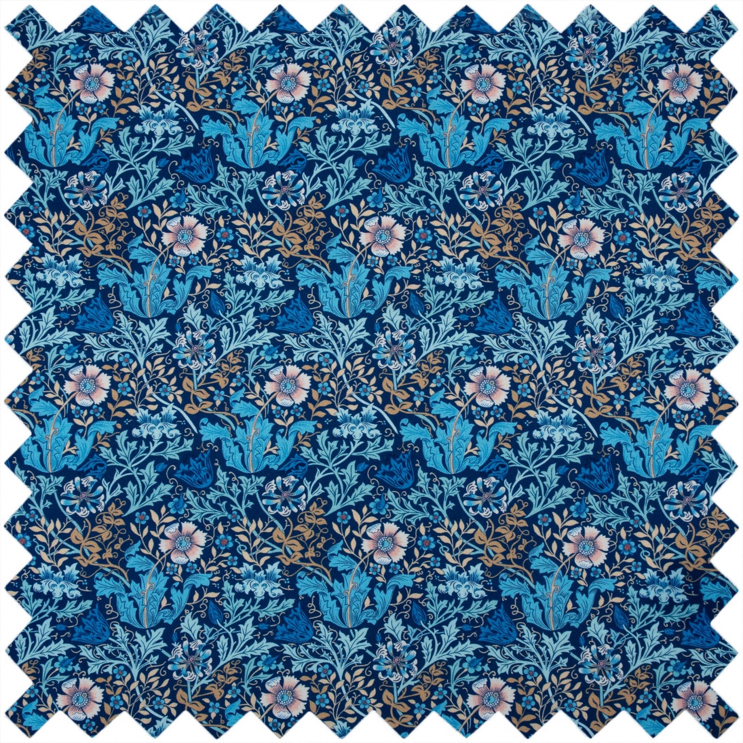 Victorian Hexagonal Sewing Kit - Woodblock Floral Print with Essential Tools - Home - Crafts