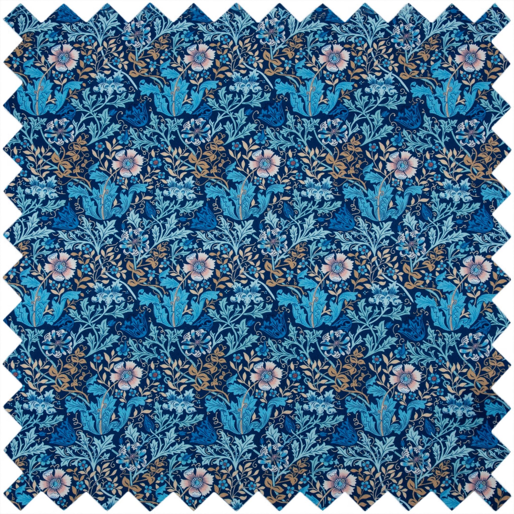 Victorian Hexagonal Sewing Kit - Woodblock Floral Print with Essential Tools - Home - Crafts