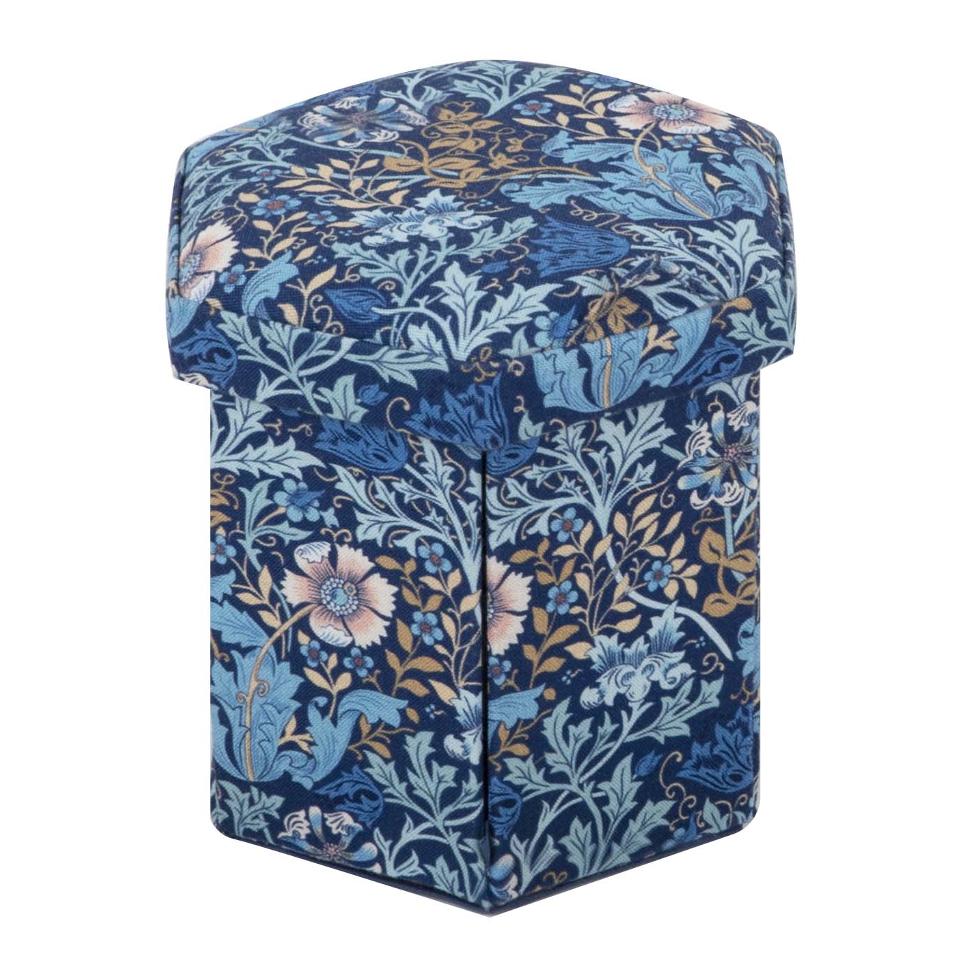 Victorian Hexagonal Sewing Kit - Woodblock Floral Print with Essential Tools - Home - Crafts