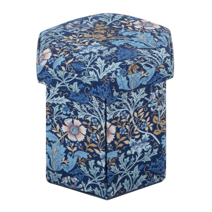 Victorian Hexagonal Sewing Kit - Woodblock Floral Print with Essential Tools - Home - Crafts