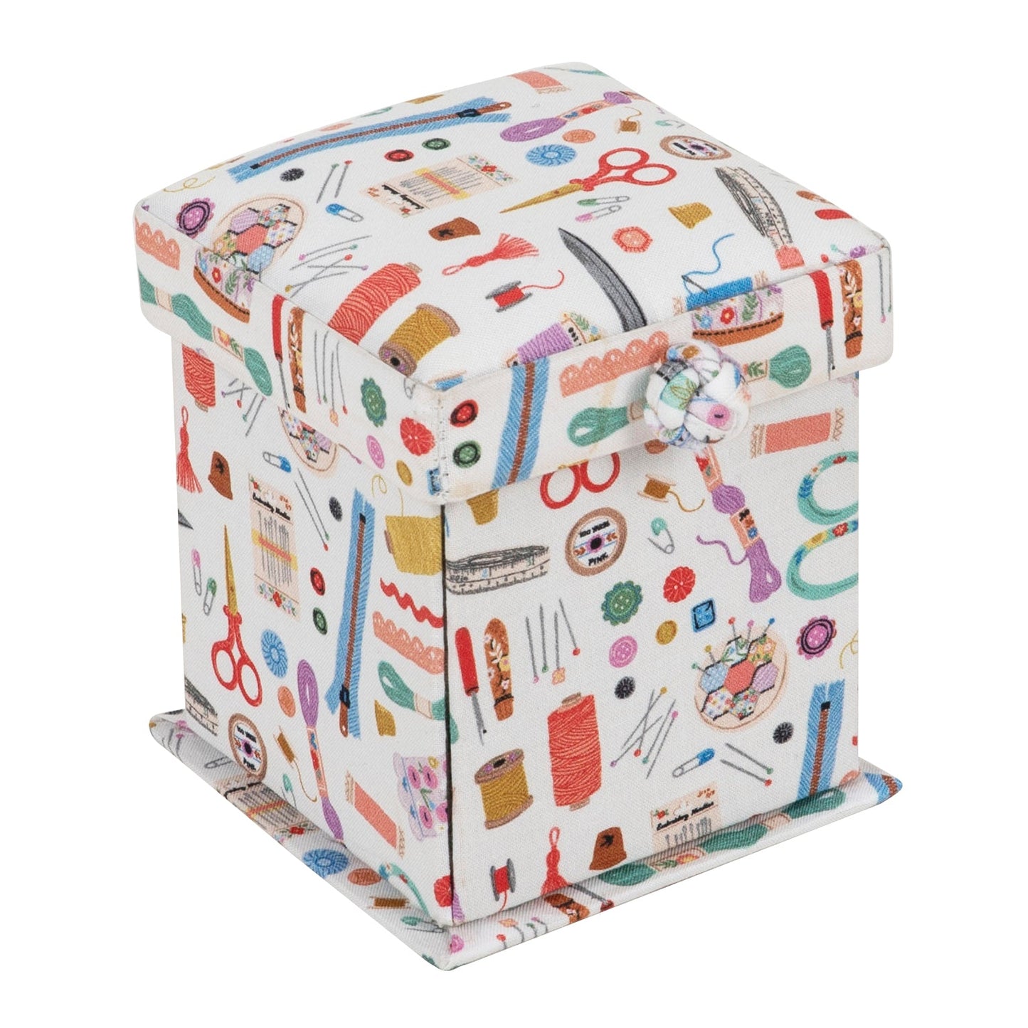 Victorian Square Sewing Kit - Vintage Sewing Haby Notions with Essential Tools - Home - Crafts