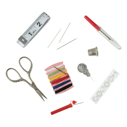 Victorian Square Sewing Kit - Vintage Sewing Machine Print with Essential Tools - Home - Crafts