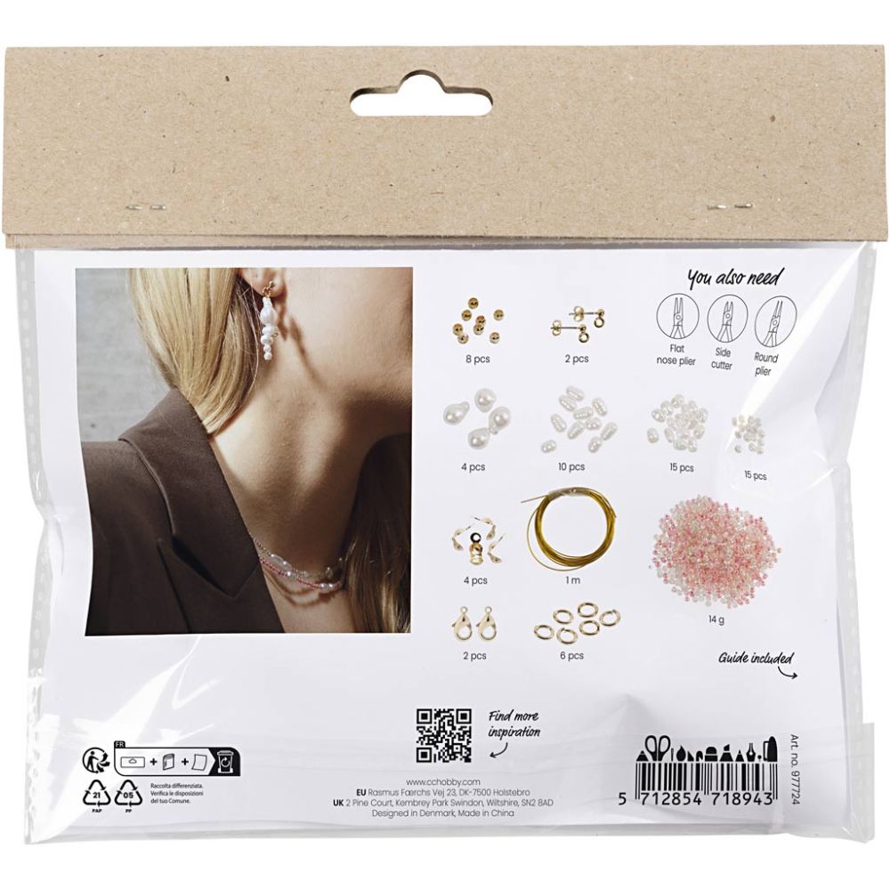 Wax Bead Jewellery Making Kit - Create Layered Necklaces & Matching Earrings - Home - Crafts