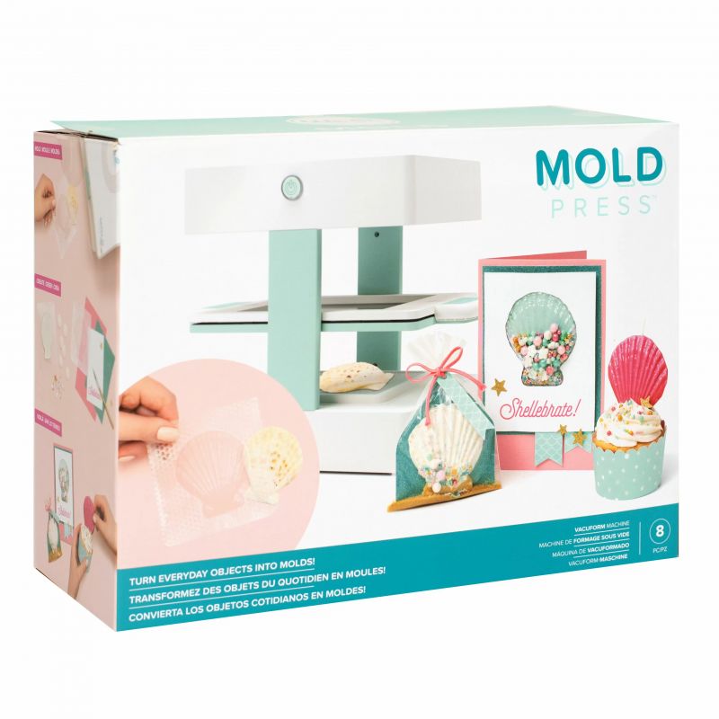 We R Memory Keepers Mould Press Includes Adaptor Compatible With Most Vacuum Cleaners Plastic Sheets EU PLUG (UK adaptor included) 220 V