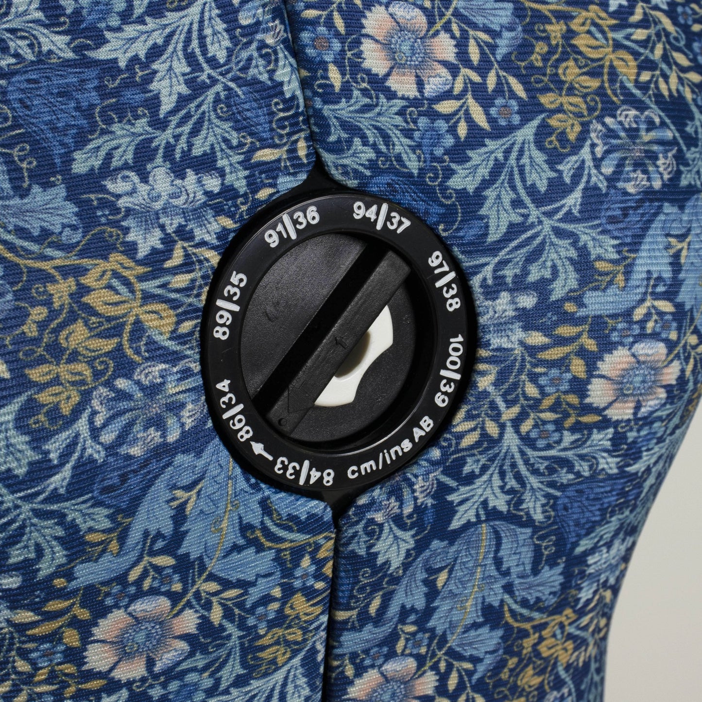 Woodblock Floral Medium Dress Form - Adjustable Mannequin with Floral Print Fabric - Home - Crafts