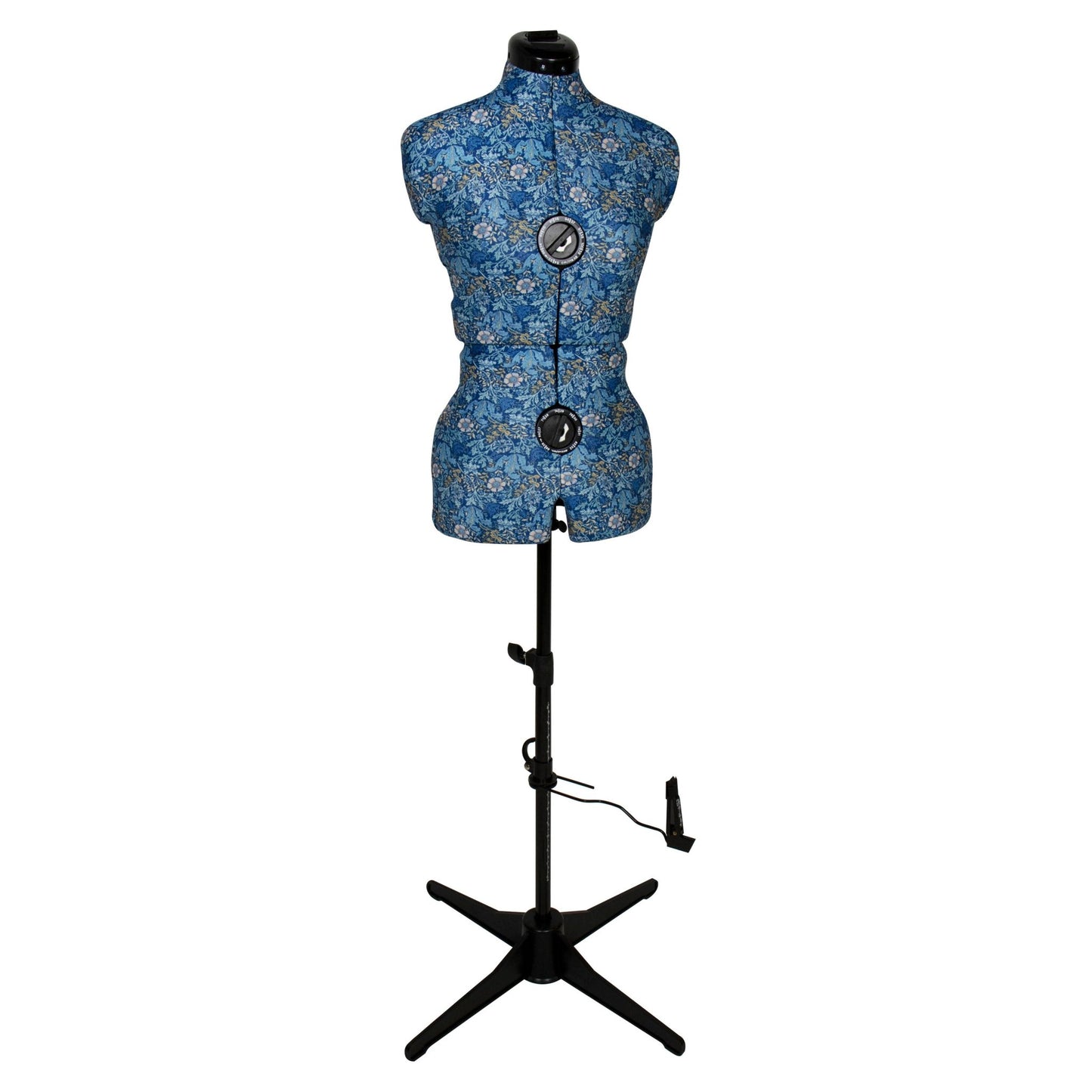 Woodblock Floral Small Dress Form - Adjustable Mannequin with Floral Print Fabric - Home - Crafts