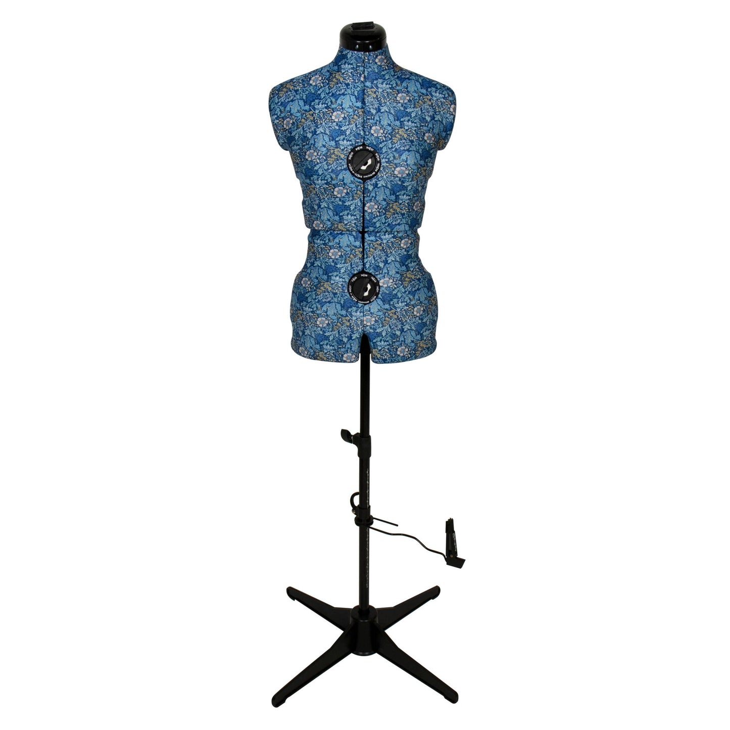 Woodblock Floral Small Dress Form - Adjustable Mannequin with Floral Print Fabric - Home - Crafts
