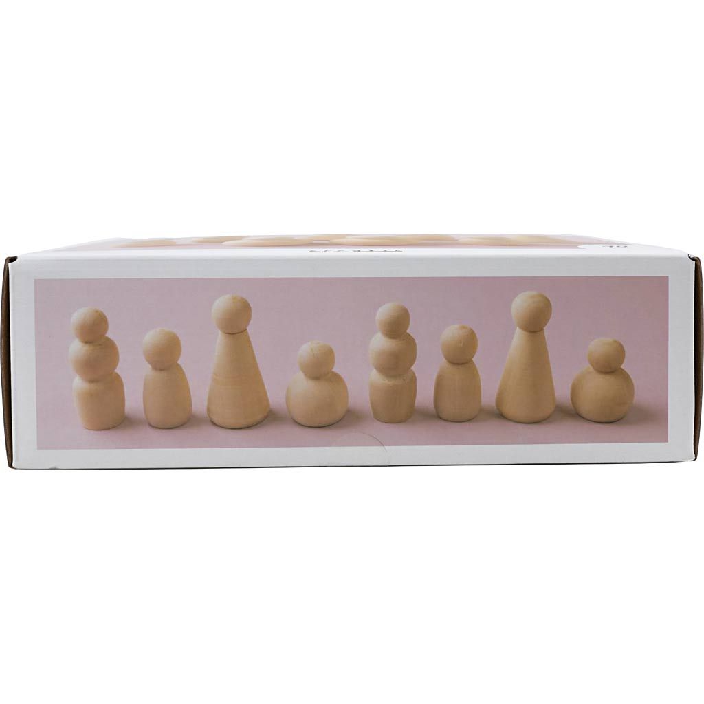 Wooden Figure Bodies Bulk 90 Pack Assorted Sizes 5-8cm - Craft Supplies - Home-Crafts